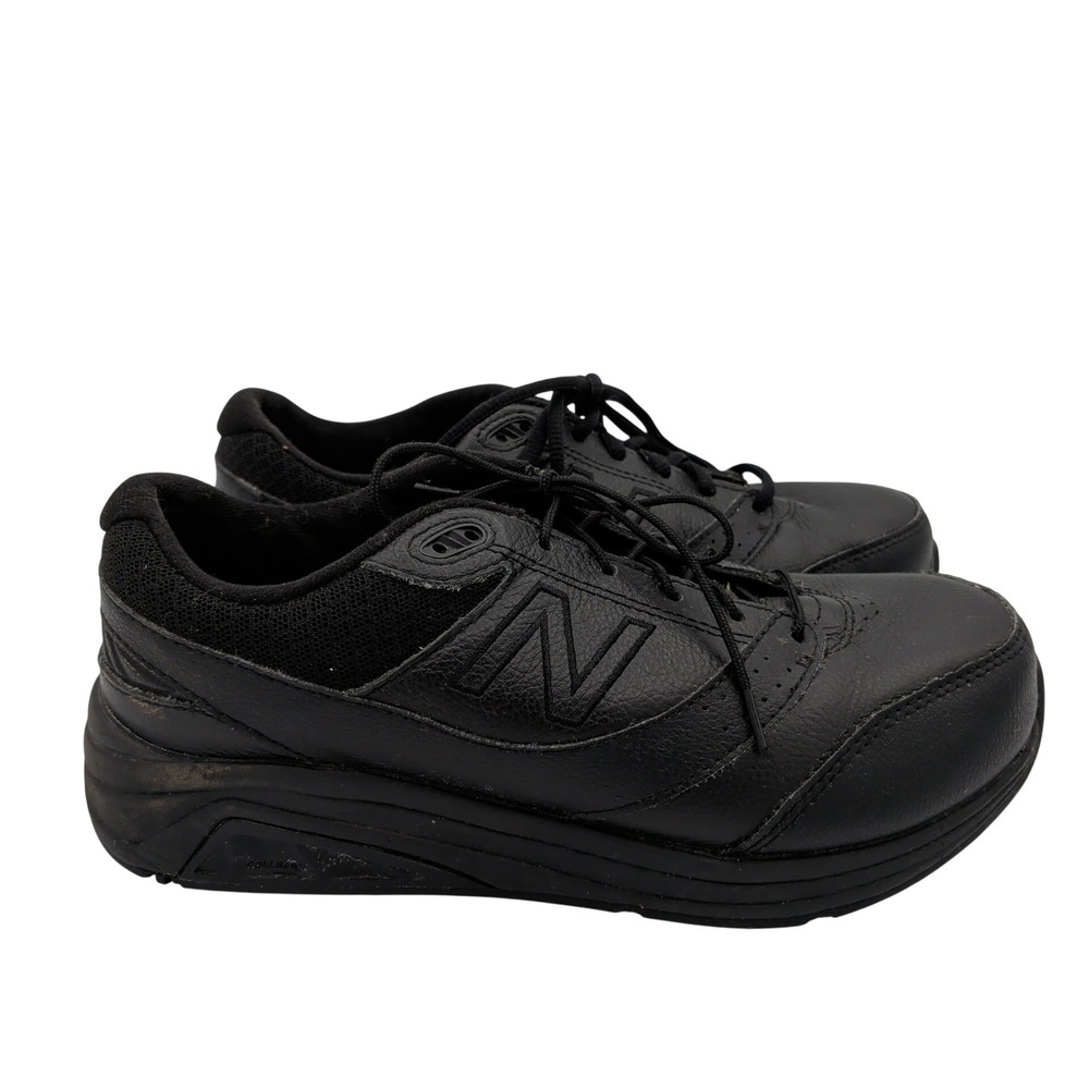 New Balance 928v3 Black Leather Walking Shoes Women 6 WW928BK3 Stability Low Top